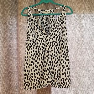 Ann Taylor Loft modern sleevelesa printed top